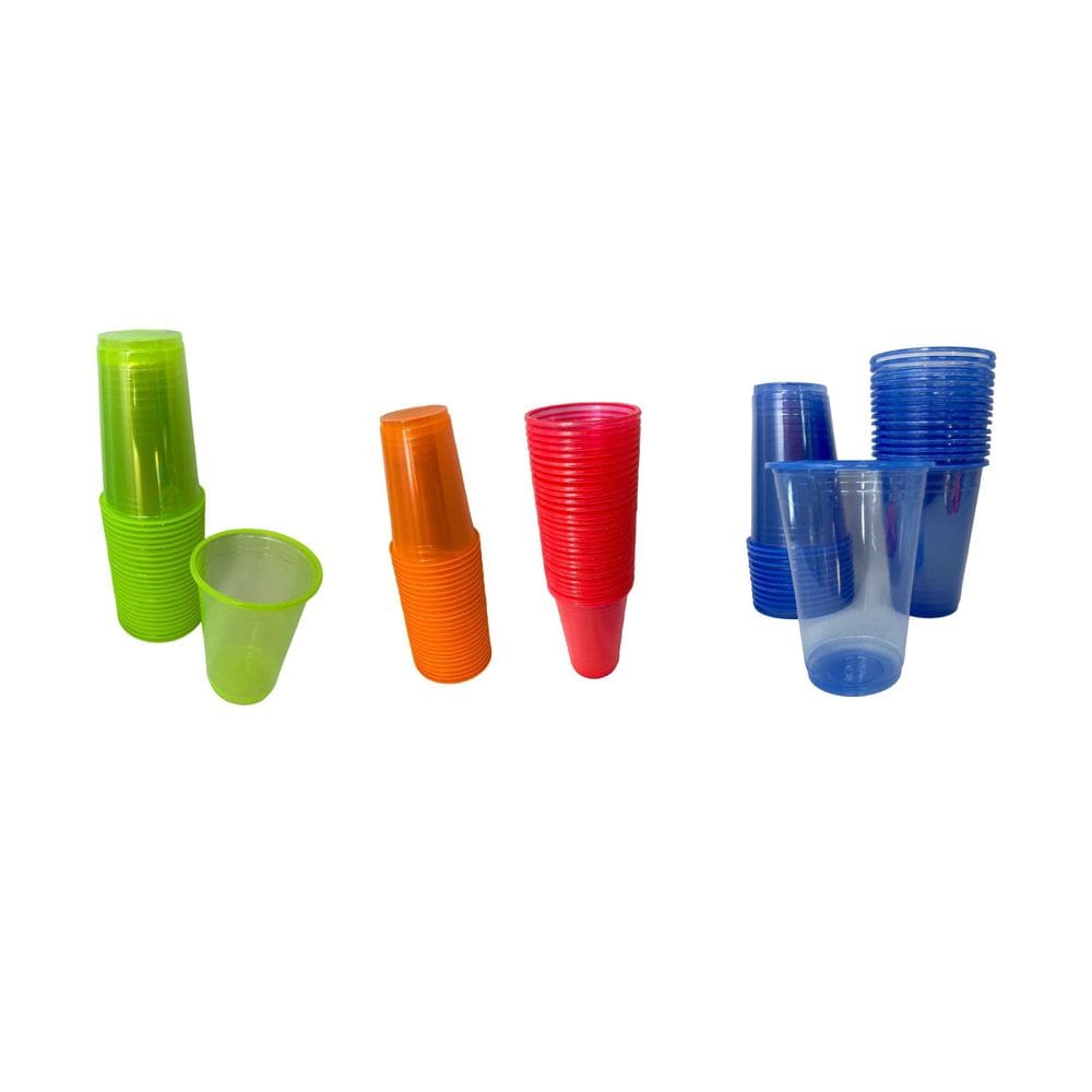 Copo Neon Colorido Biodegradável Descartável Premium 200 Un