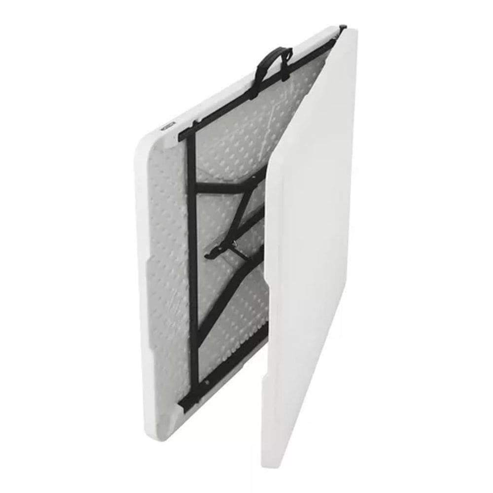 Mesa Dobrável De Metal E Plástico 74X75X183Cm Para Camping
