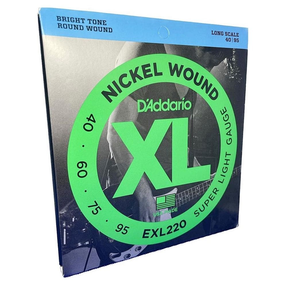Jogo De 4 Cordas Contrabaixo Escala Longa D`Addario Exl220
