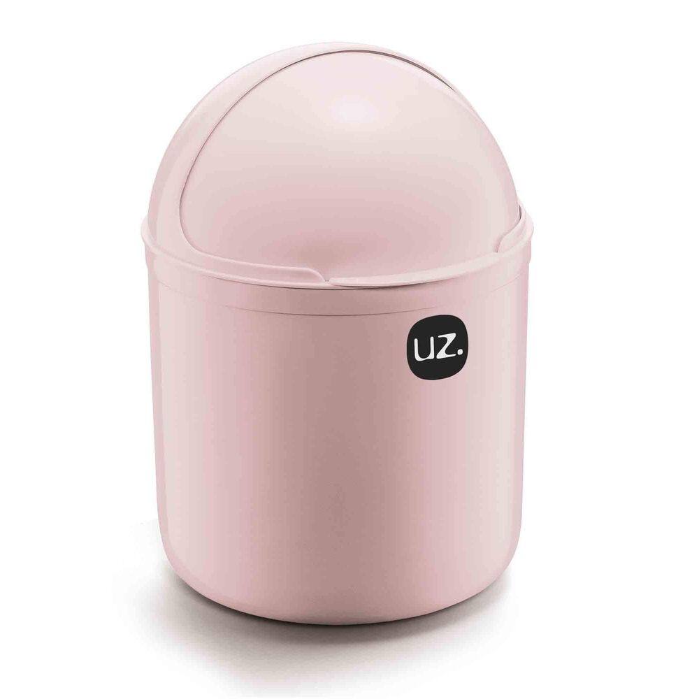 Lixeira Para Pia Cozinha 4 Litros Plástico Uz Rosa