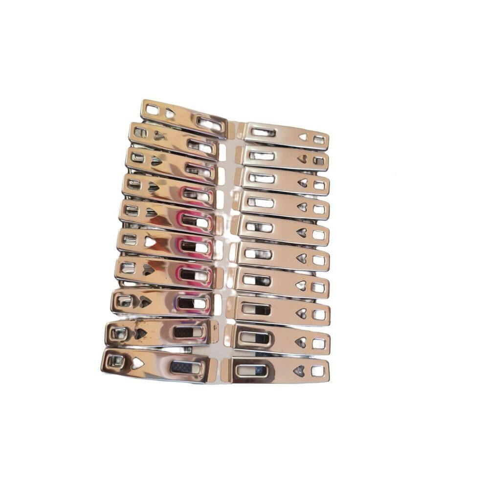 Conjunto Pregador De Roupa Em Aço Inox-Kit 40Un