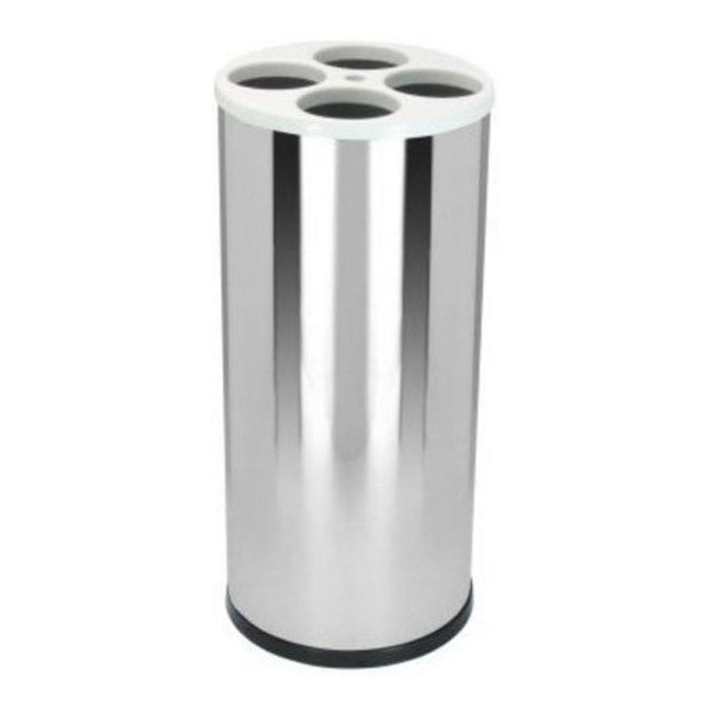Lixeira De Copo Plástico Aço Inox Com Tampa Plastica