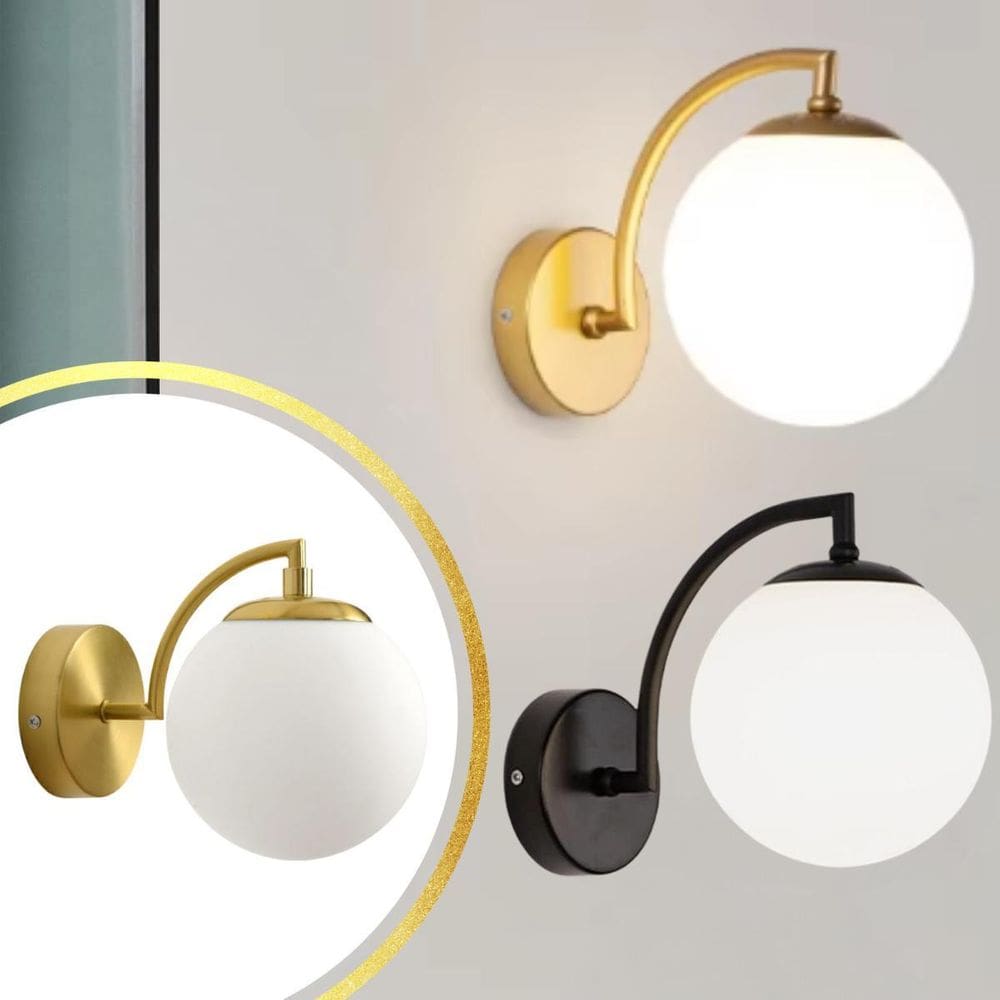 Luminária Arandela Globo 15Cm Parede E27 Jabuticaba