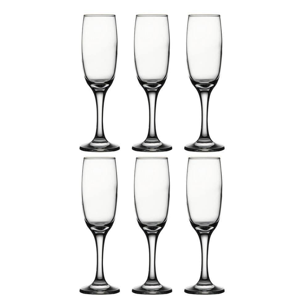Conjunto 6 Taças Champanhe Vidro Lira 210Ml Class Home