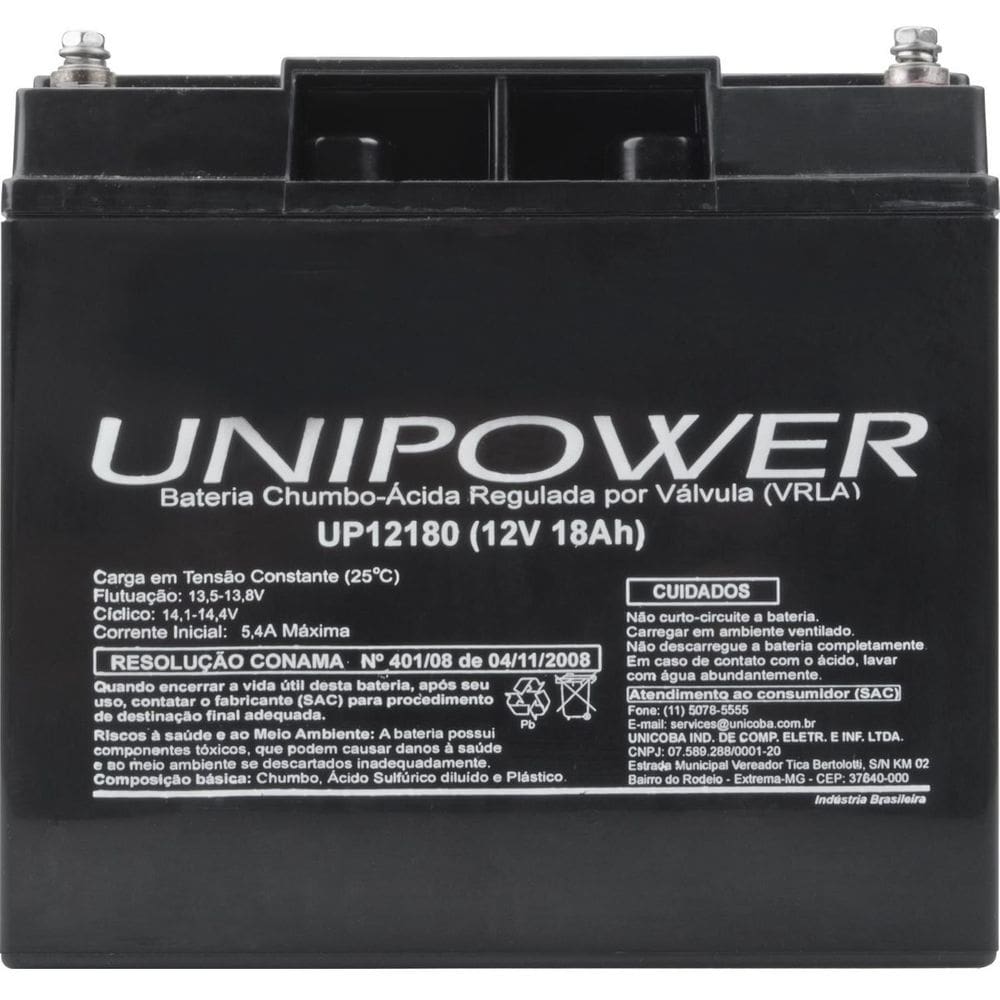 Bateria Unipower M5 - 12V - 18AH - UP12180