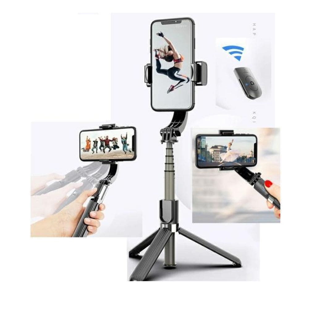 Tripé Estabilizador Bastão Selfie Bluetooth - 4 Em 1