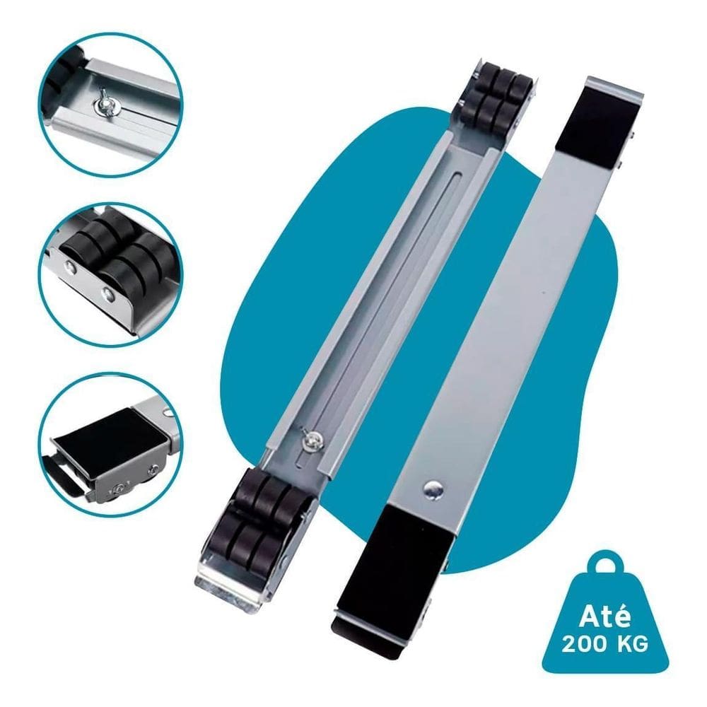 Suporte Base Ajustável Freezer E Máquina De Lavar Rodinhas
