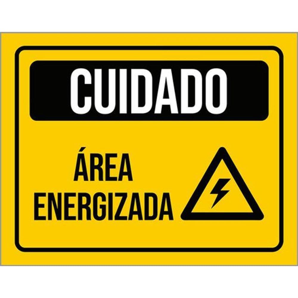 Kit 10 Placa Eletricida Área Energizada 36X46