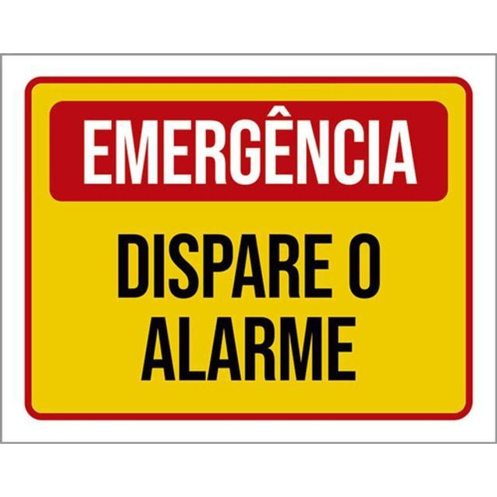 Kit 5 Placas Emergência Dispare O Alarme 36X46
