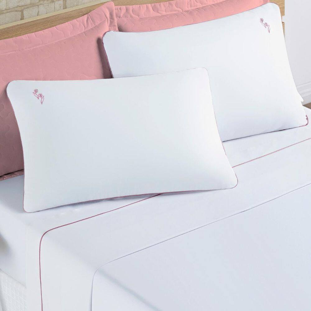 Conjunto Lencol Queen Size Casa Blanca Algodao 200 Fios