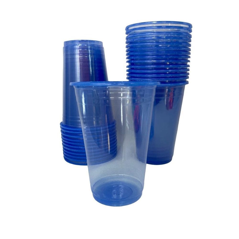 Copo Neon Azul Biodegradável Descartável Premium 200 Un