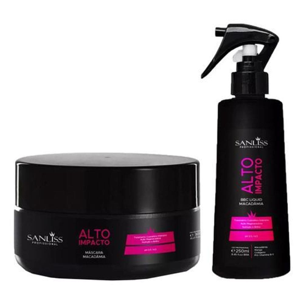 Kit Alto Impacto Sanliss Tratamento Pos Quimica Progressiva
