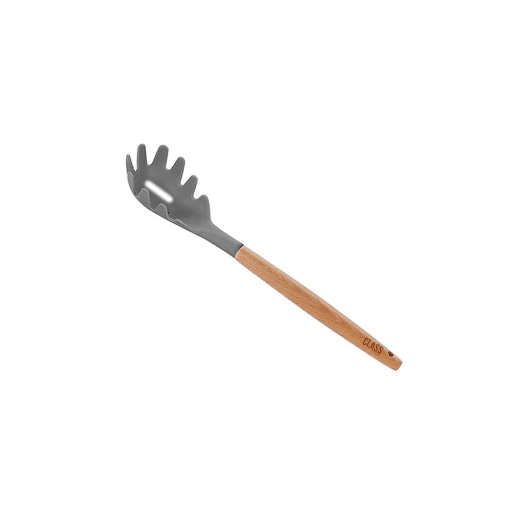 Colher Espaguete Silicone Bambu 24Cm Utensílios Class Home