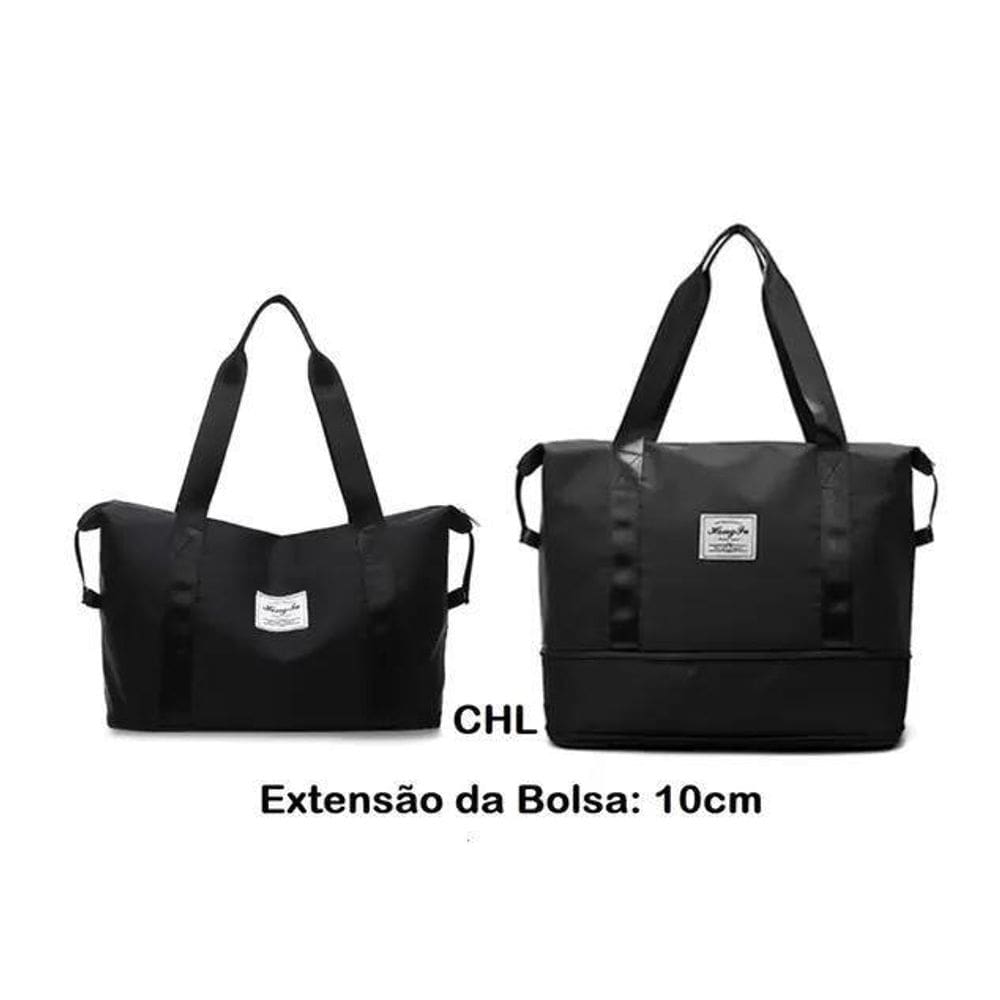 Bolsa De Viagem Academia Multifuncional Dobrável Preta