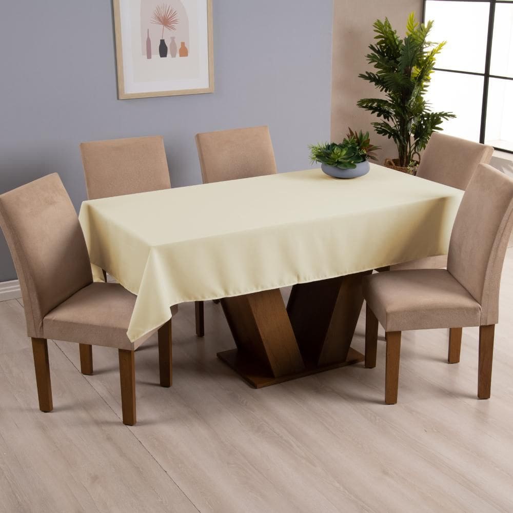 Toalha De Mesa 1 Peça Basic 6 Lugares Palha