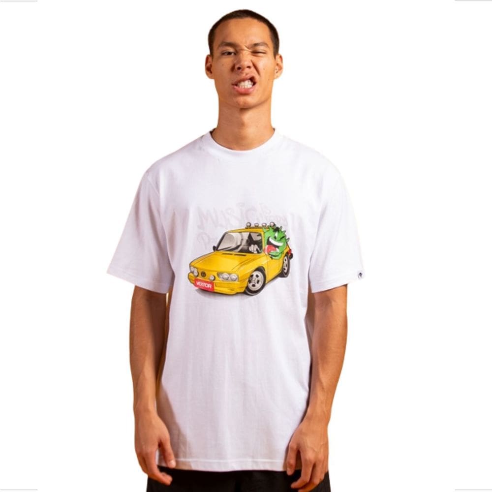 Camiseta Mamonas Assassinas x Vextor Brasília Amarela Masculina