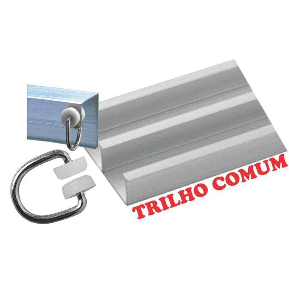 Cortina Madri Trilho Comum Tecido Semi Blackout 4,00M X