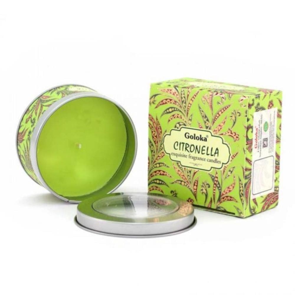 Vela Aromática Lata Indiana Goloka Vegano - Escolha O Aroma