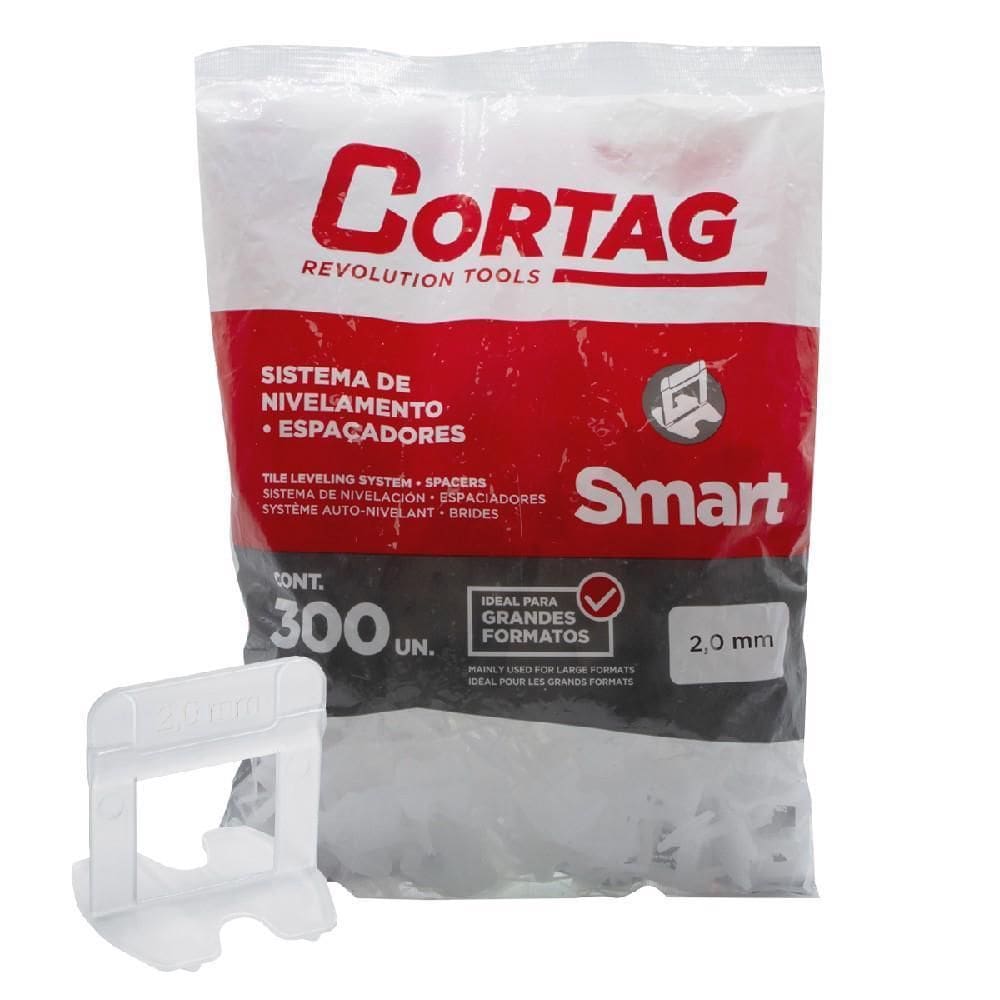 Espaçador Nivelador 2,0Mm 300 Unidades Smart 61981 Cortag