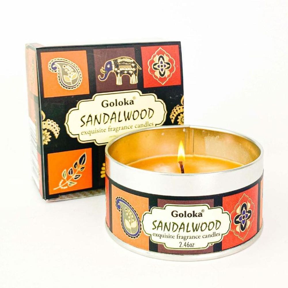 Vela Aromática Lata Indiana Goloka Vegano - Escolha O Aroma