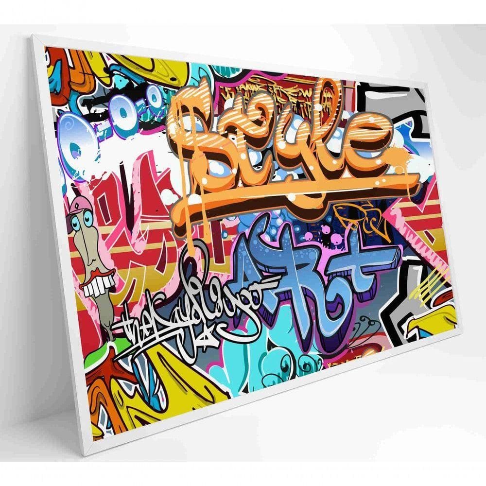 Quadro Grafite Street Art Medidas 90x60 Cm Impressão Adesivo Fotográfico