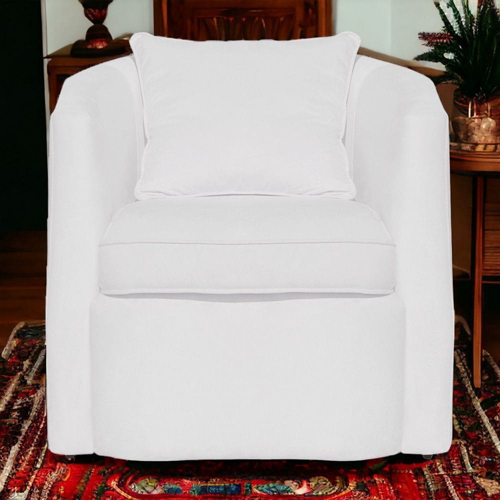 Poltrona Decorativa Alana Veludo Branco - Londrilar