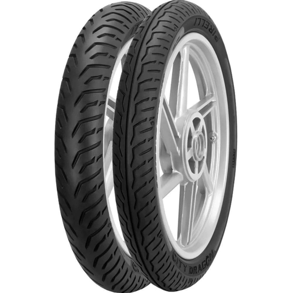 Par Pneu Moto City Dragon 90/90-18 + 80/100-18 PIRELLI