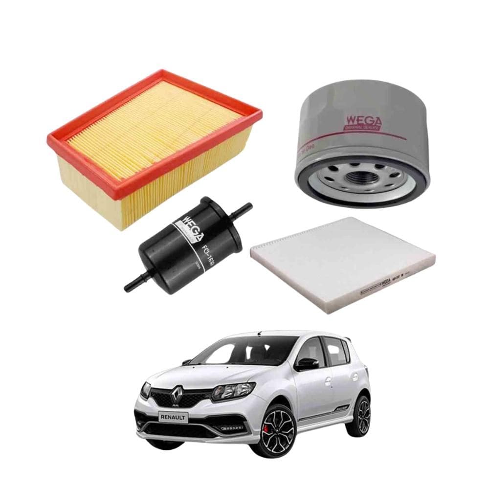 Kit Filtros Óleo Renault Sandero 2008 A 2017 WKL263 Wega