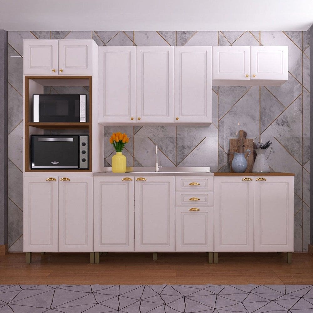 Cozinha Completa Firenze 14 Portas 2 Gavetas 6171.110 Branca - Indekes
