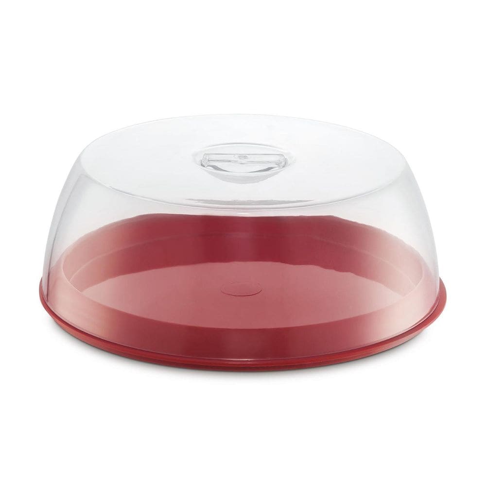 Porta Bolo Boleira Com Tampa Cozinha Gourmet Uz Vermelho