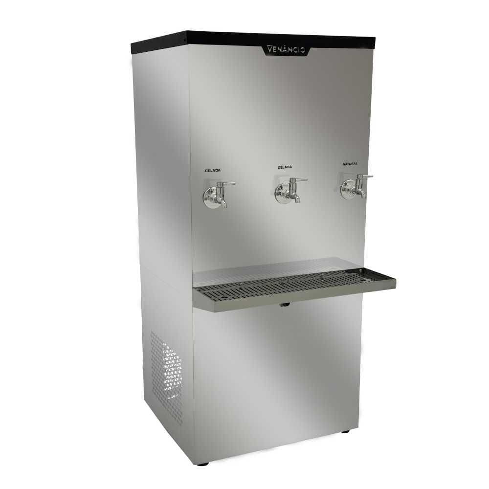 Bebedouro Industrial 100 Litros Inox 3 Torneiras Geladas BI100L 220V - Venâncio