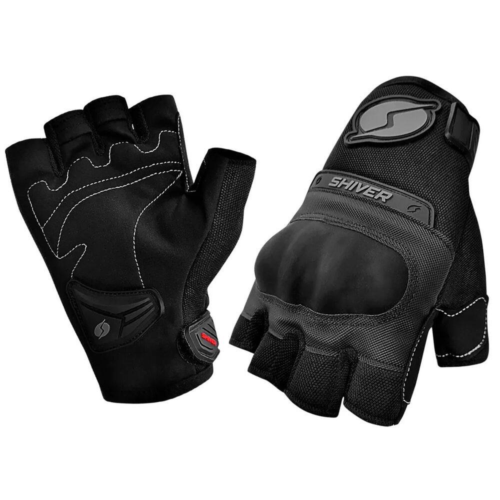 Luva Protetora Dart Com Protetor Preto 1/2 Dedo Shiver TAM G