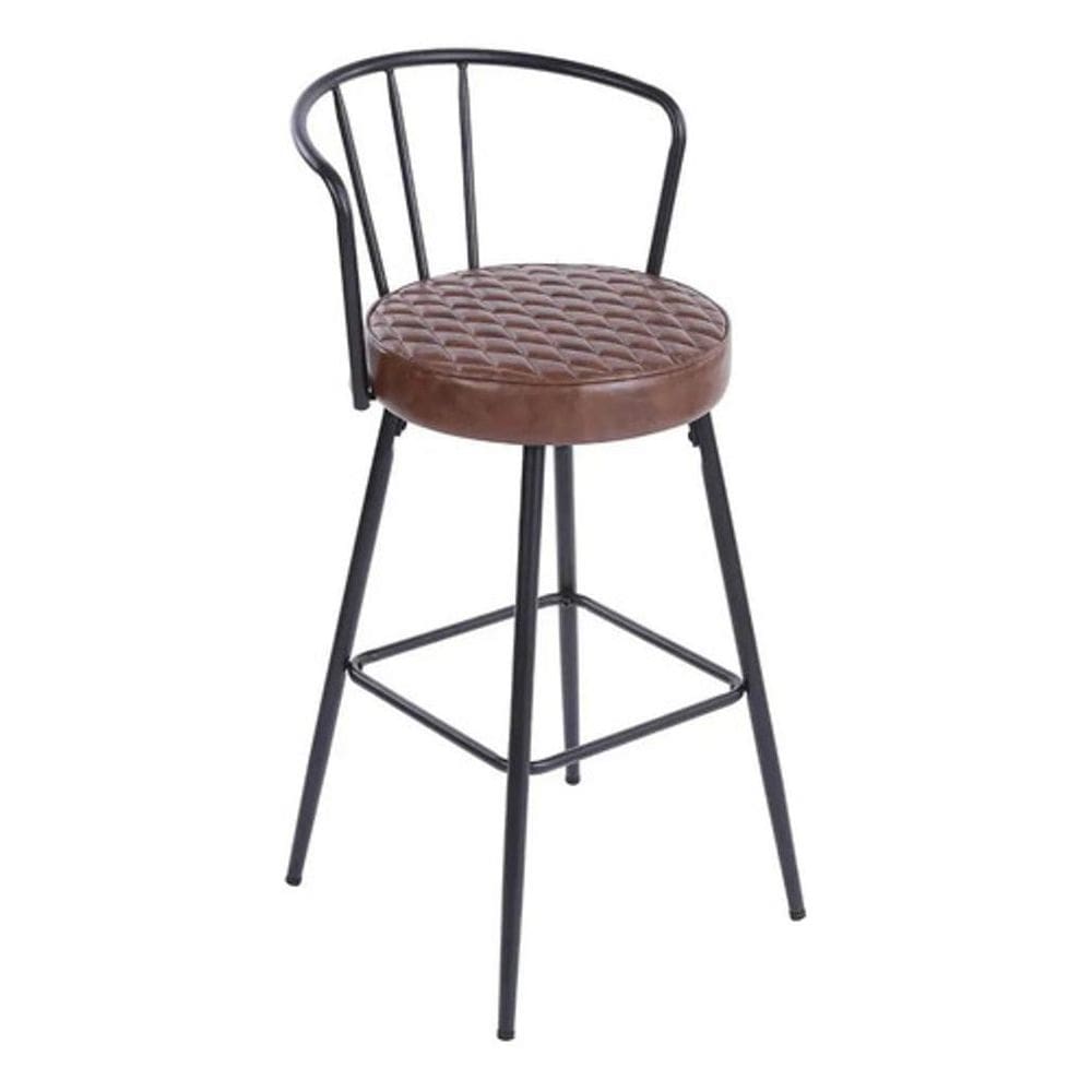 Banco Alto Bar Café Aço Captone 99X46X46Cm - Deluxe
