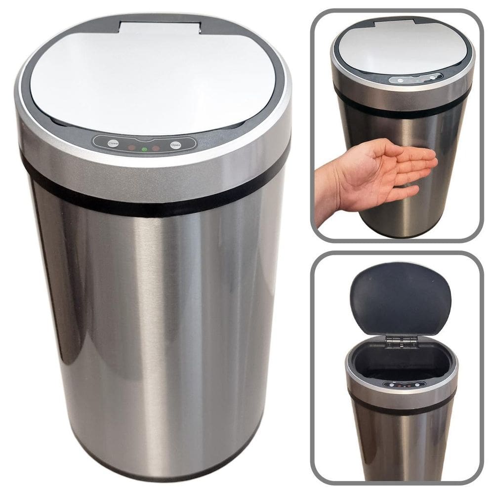Lixeira Inox Automática 12 Litros Sensor De Presença Luxo