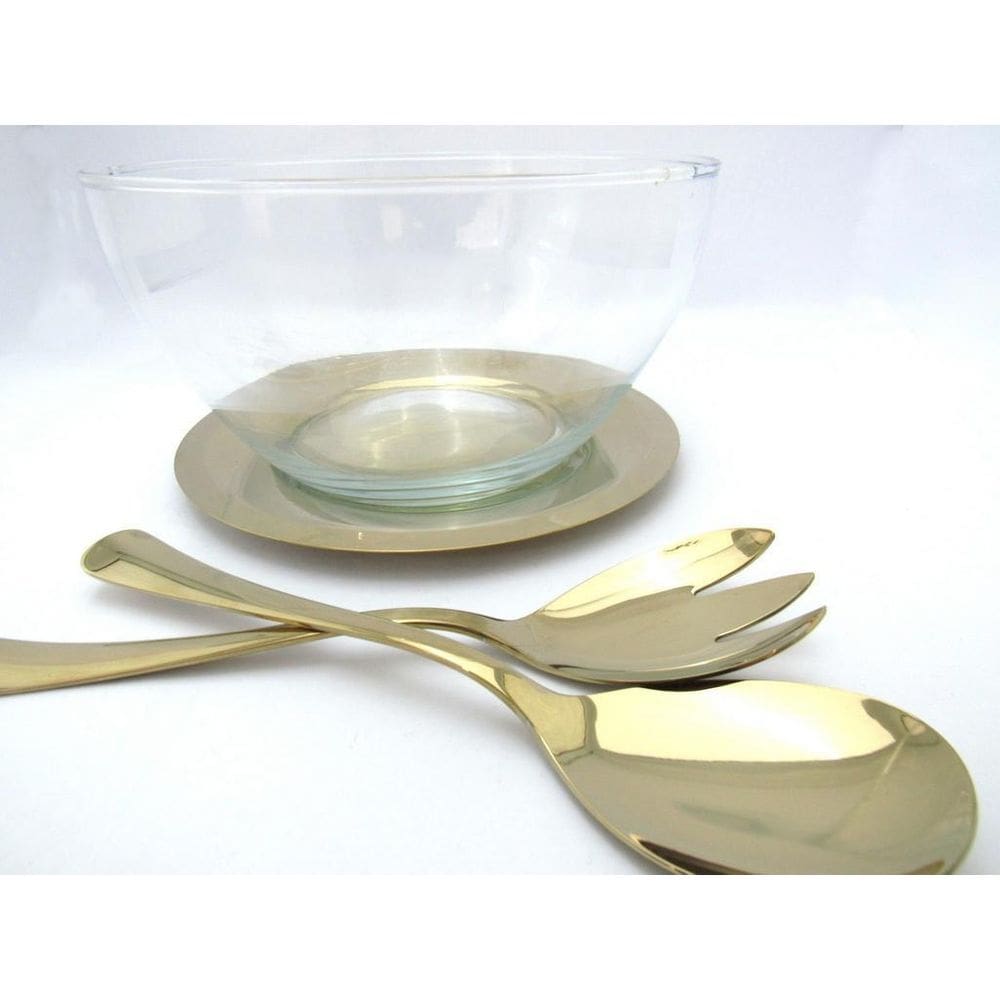 Saladeira Dourada 4 Peças Fineza