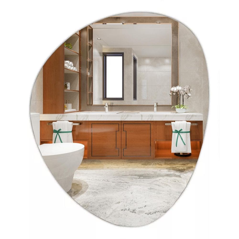 Espelho Decorativo Orgânico 40Cmx30Cm Moderno Luxo Sala