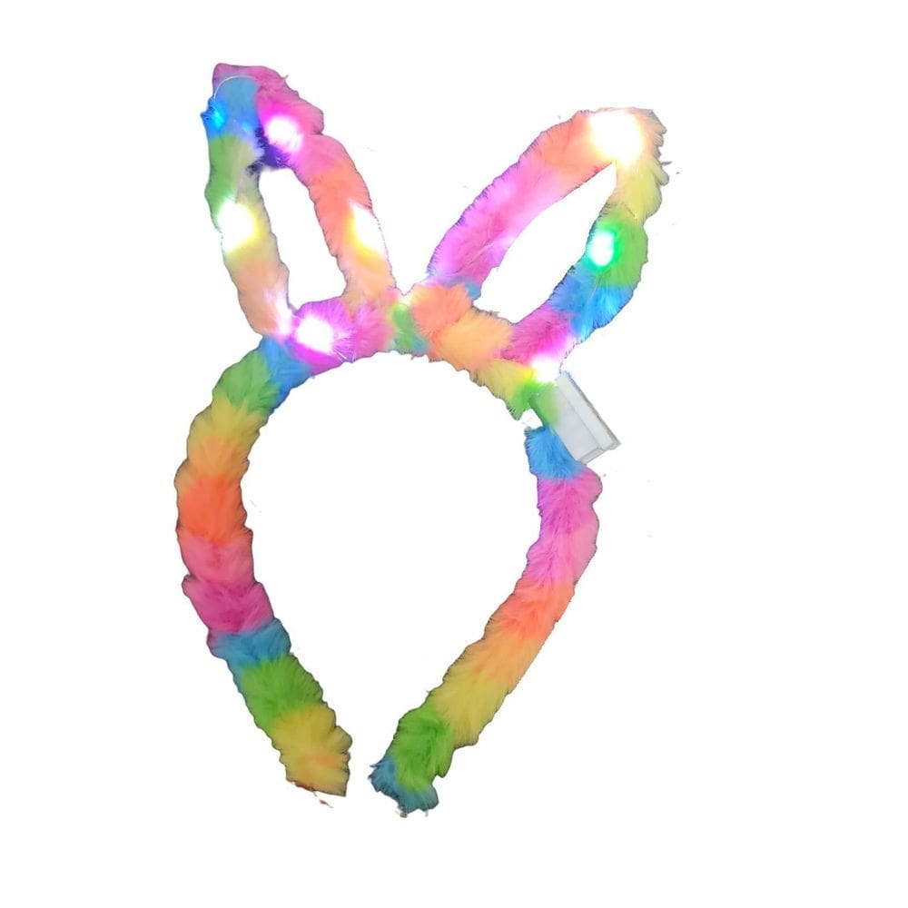 Tiara De Cabelo De Pelucia Led Que Pisca Coelhinha Carnaval