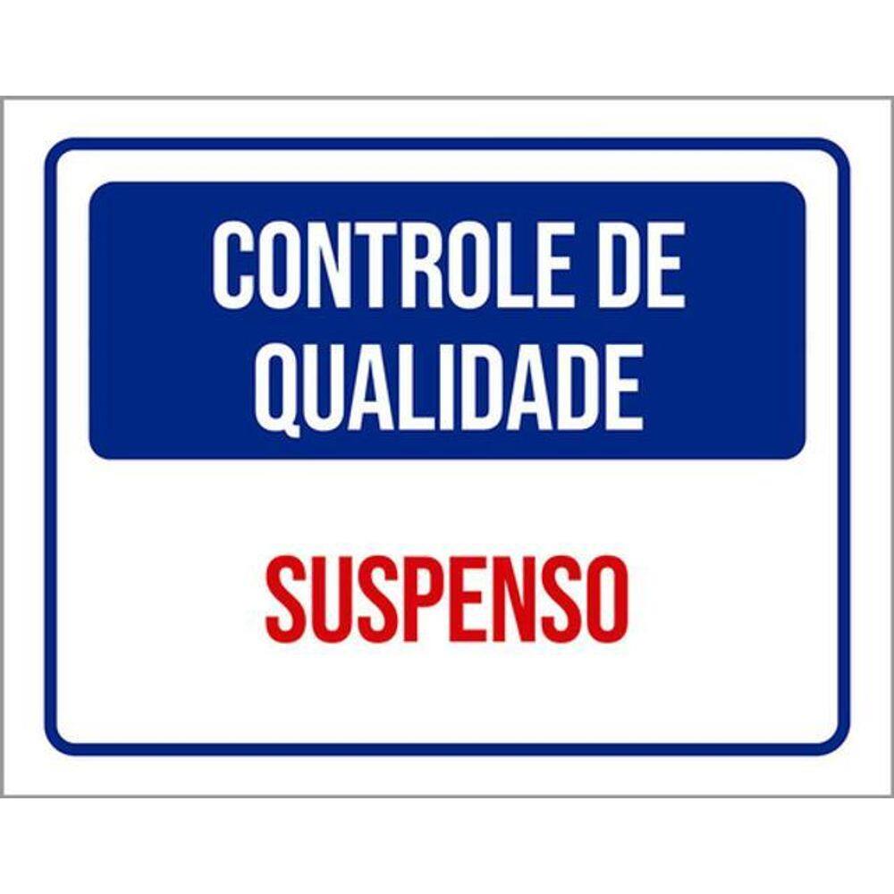 Kit 3 Placas Controle Qualidade Suspenso 36X46