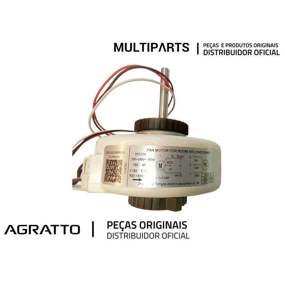 Motor Ventilador Ar Split Evaporadora - Ecst9Q Agratto