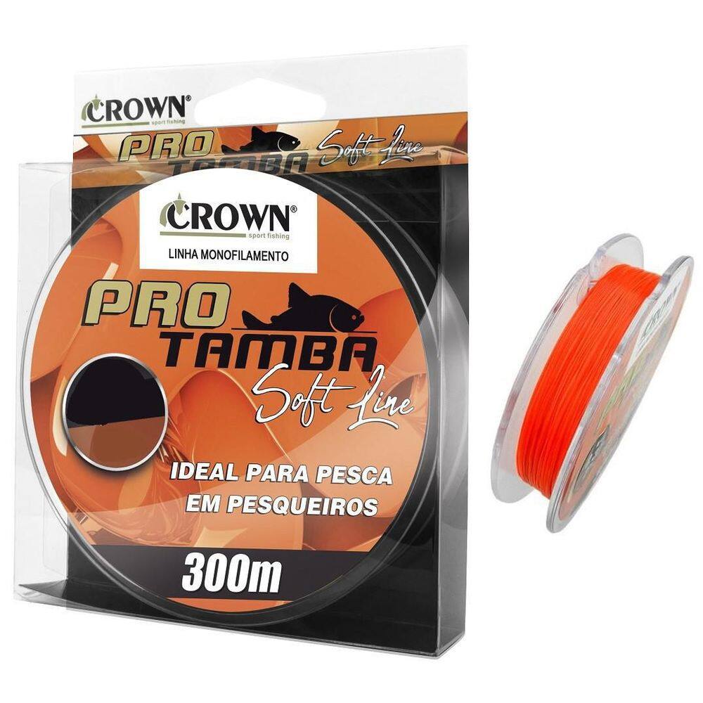 Linha Monofilamento Crown Pro Tamba Soft Orange 10Kg 300M