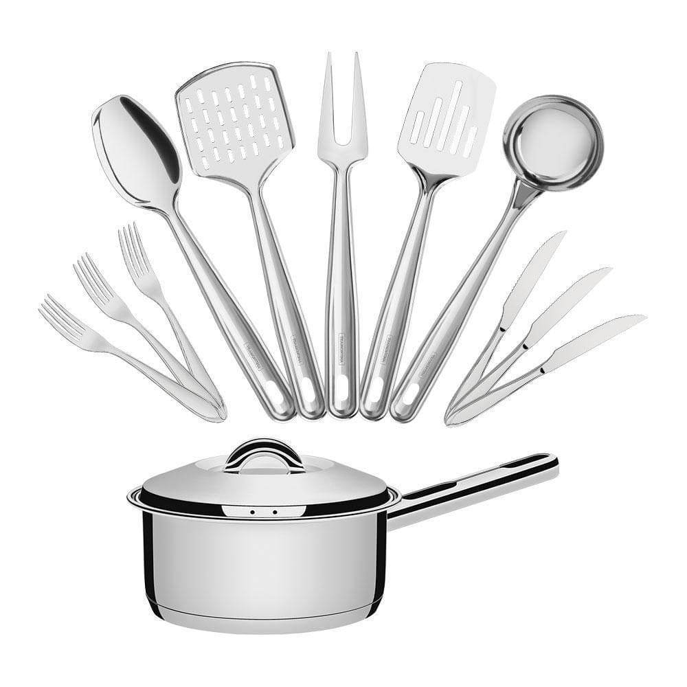 Panela Solar 1,4L Com 5 Utensílios Extrata E 60 Talheres