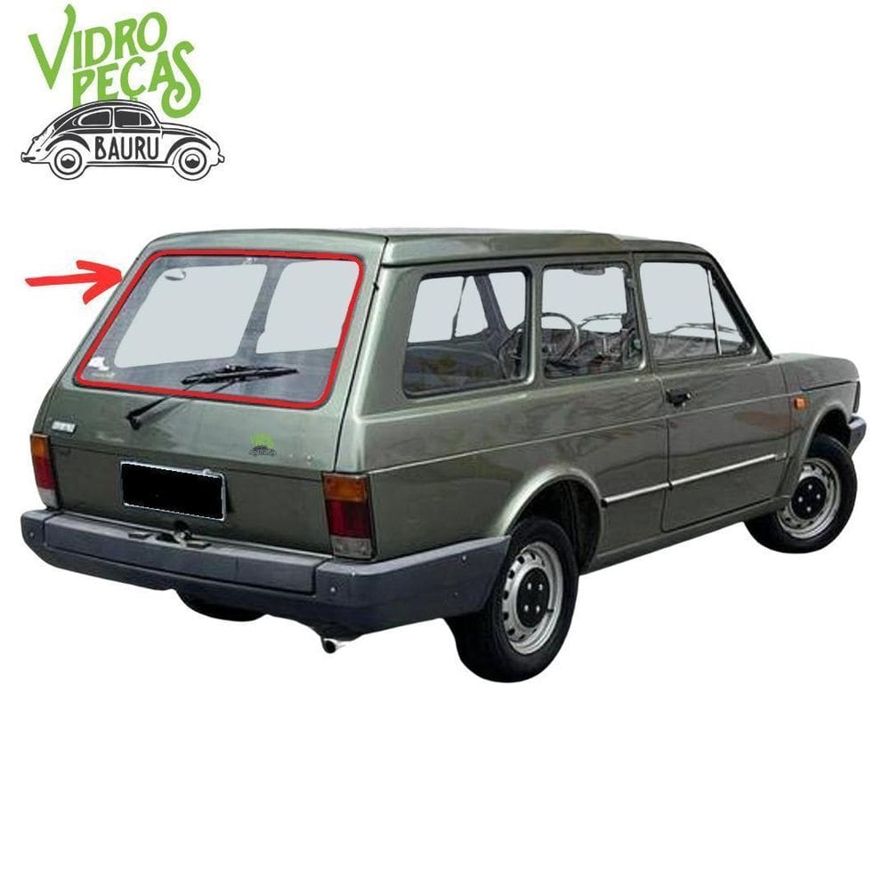Borracha Vidro Traseiro Vigia Fiat Panorama Stander S/Friso