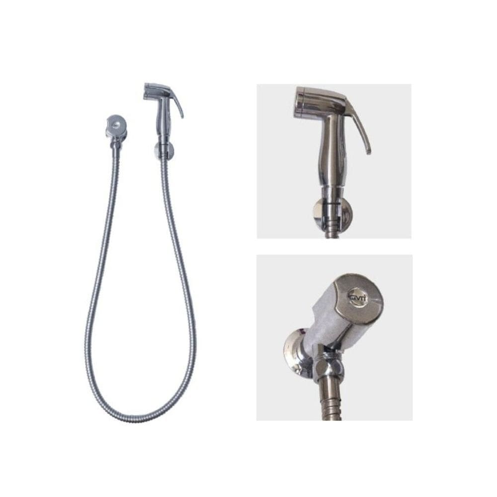 Ducha Higiênica Cromada C40 Acionamento 1/4 de Volta Cinza