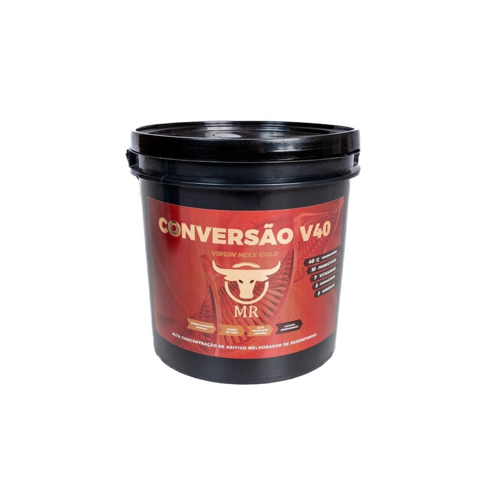 Conversão V40 Virginiamicina, 1Kg Trata 400 Bovino/Dia, 5 Kg