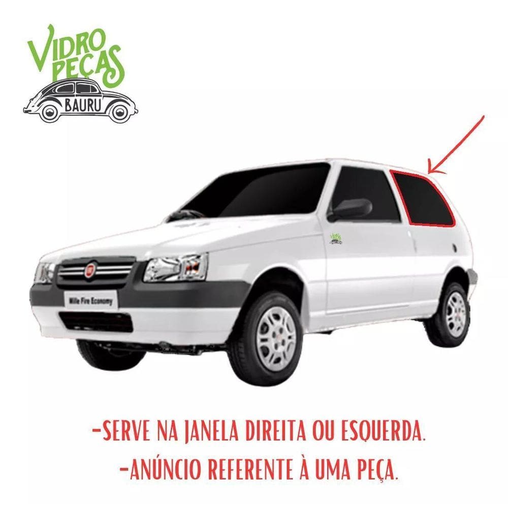 Borracha Guarnição Janela Fixa Uno 2 Portas