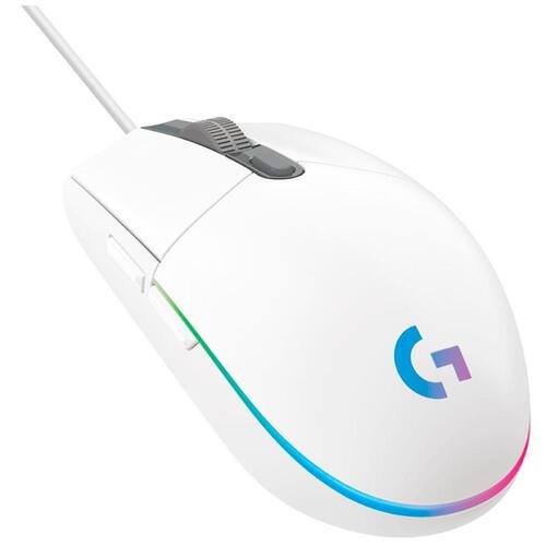 Imagem do produto Mouse Gamer com fio Logitech G203 Lightsync - Branco em Extra