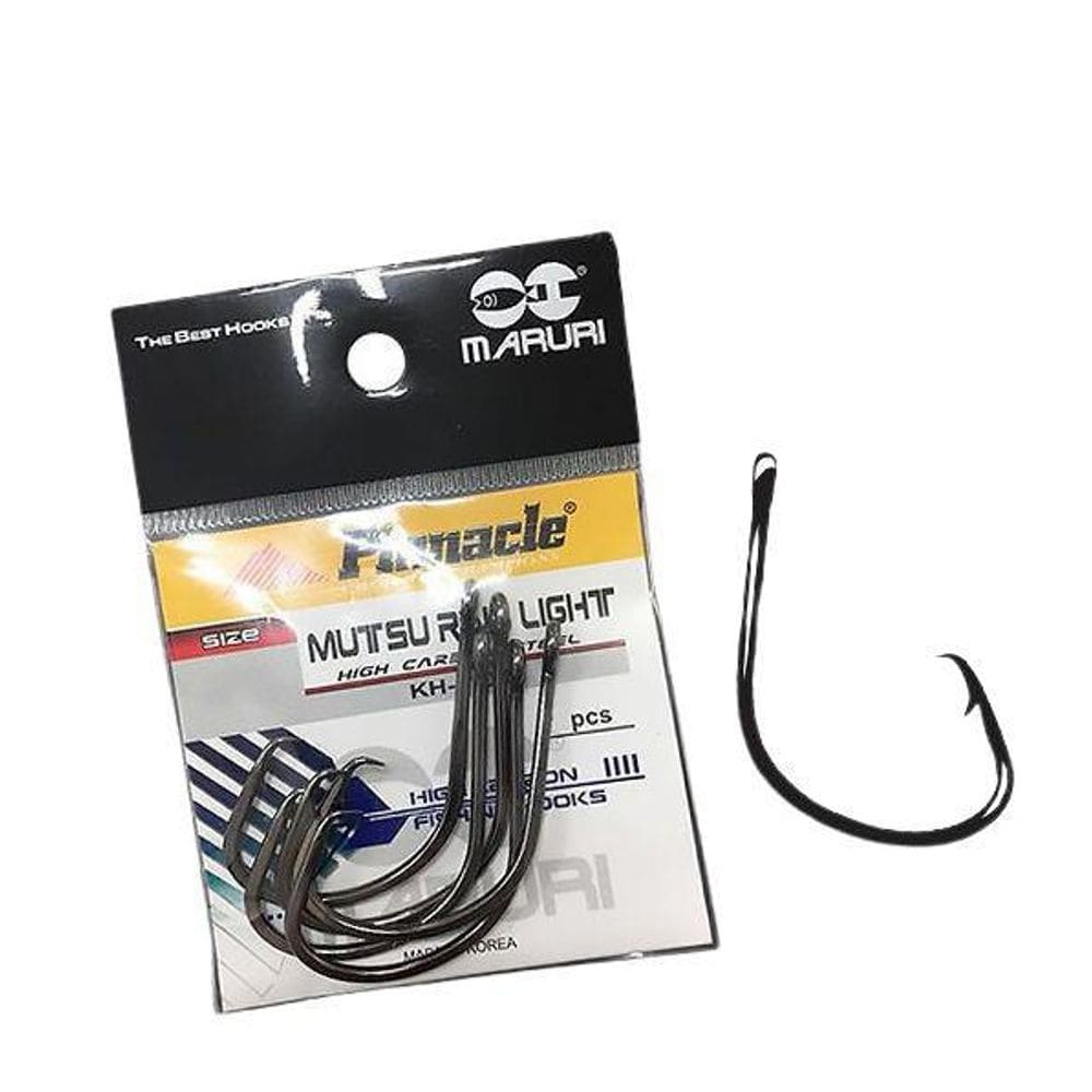Anzol Pinnacle Mutsu Ring Light Black Nº 2/0 2,60Cm 10 Peças