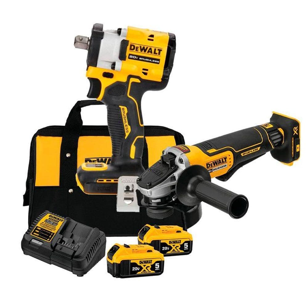 Kit Chave Impacto 1/2 Bateria 20V Dcf922B + Esmerilhadeira