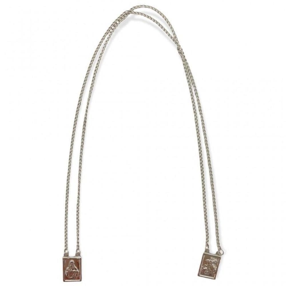 Escapulário Católico Em Aço Inox Foto 32 Cm - Escolha O Seu