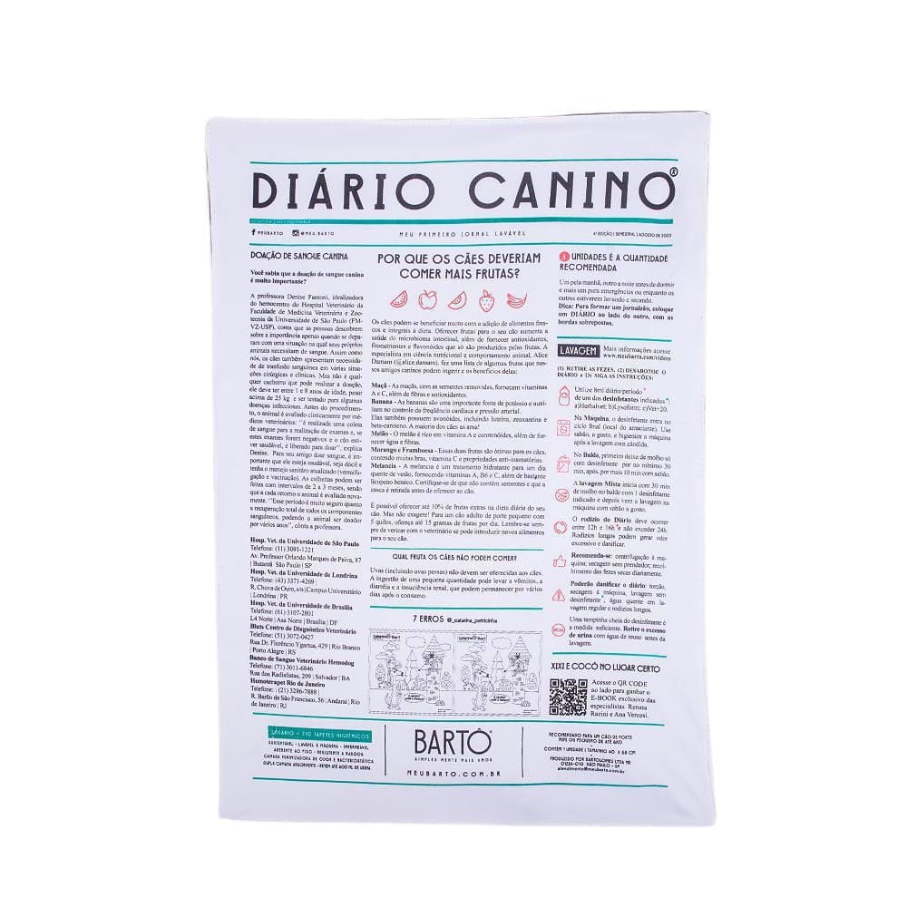 Tapete Higiênico Lavável - Diário Canino Rende 210 Lavagens